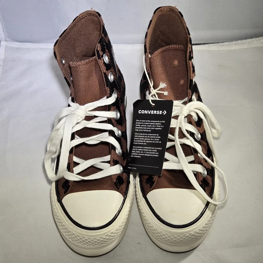 Converse Chuck Taylor Leopard Remix Lift Platform Hi Top Shoe Womens 6‎ New - Picture 4 of 9